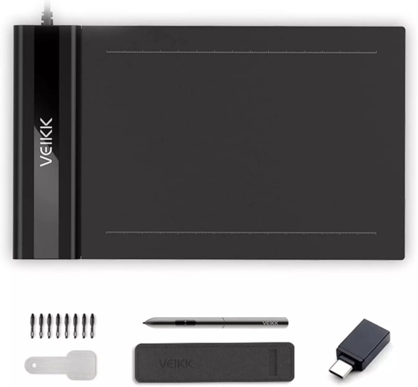 Ultra-Thin Graphics Tablet – Professional 6x4 Inch Drawing Tab with Battery-Free