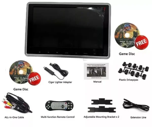 10.1" Headrest DDAUTO DVD Player HD Digital Screen 1080P Touch Screen - Image 6