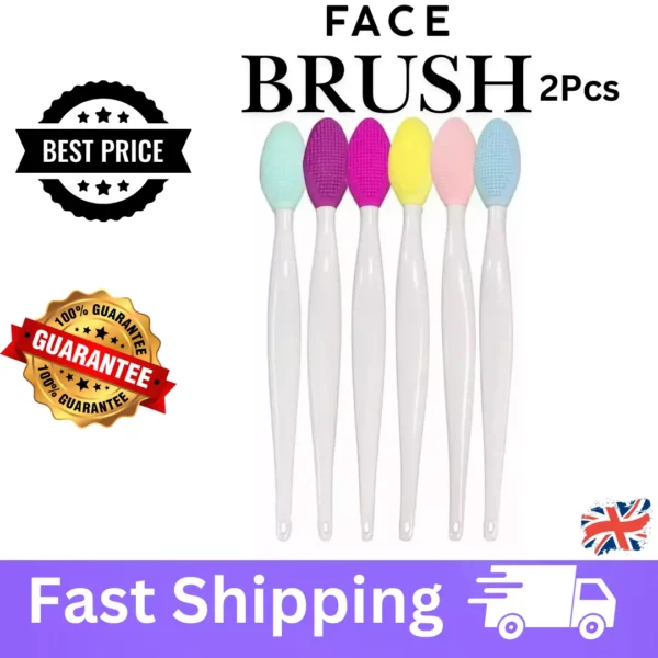 2pcs, Silicone face brush for skin care, exfoliation, nose, blackhead cleaner