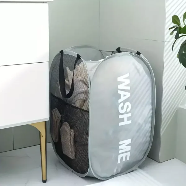 Foldable Laundry Hamper with Handles, Portable Storage Bin for Home Organization