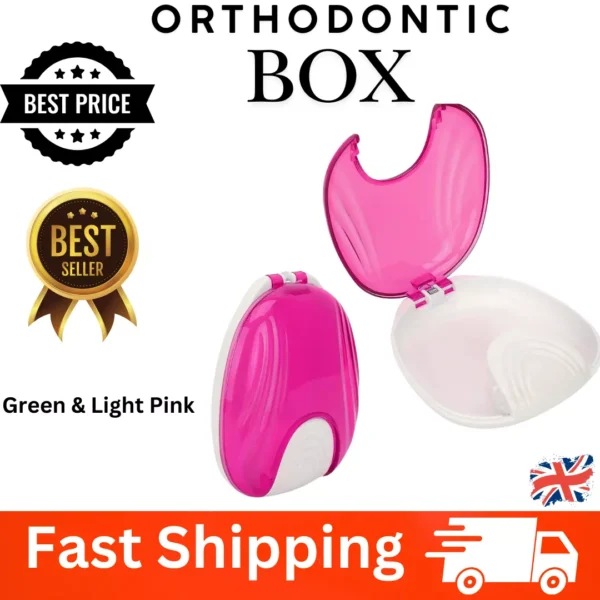 Orthodontic Retainer Box, Denture Storage Case Easy To Clean for Home for Office