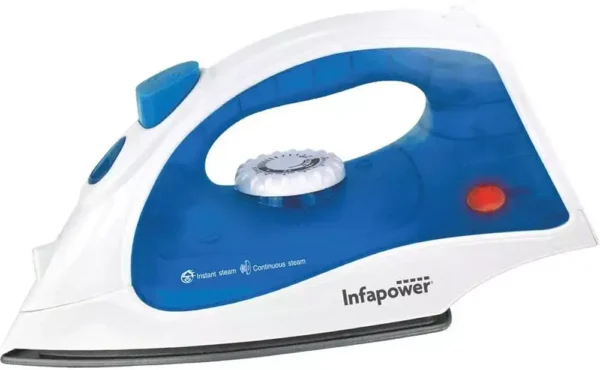 Infapower 1400W Dry/Steam Teflon Coated Iron with Auto Cut-Off, Blue - X601