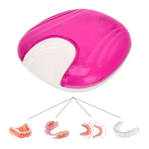 Orthodontic Retainer Box, Denture Storage Case Easy To Clean for Home for Office - Image 2