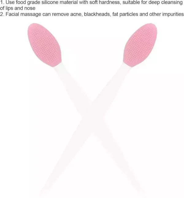 2pcs, Silicone face brush for skin care, exfoliation, nose, blackhead cleaner - Image 16