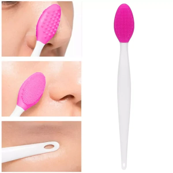 2pcs, Silicone face brush for skin care, exfoliation, nose, blackhead cleaner - Image 3