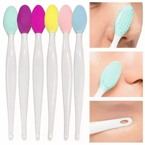 2pcs, Silicone face brush for skin care, exfoliation, nose, blackhead cleaner - Image 17