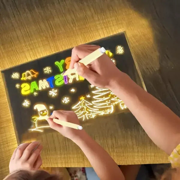 Acrylic LED Writing Board Night Light - Smart Touch Markers | Luminous Designs - Image 5