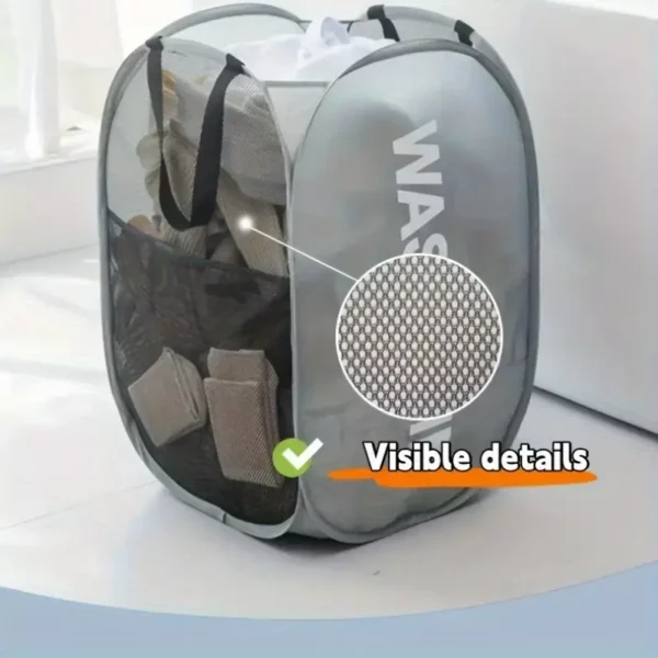 Foldable Laundry Hamper with Handles, Portable Storage Bin for Home Organization - Image 6