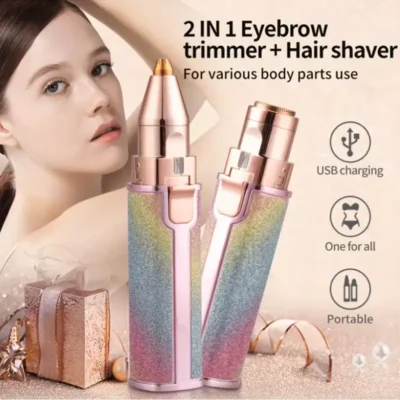 2-in-1 Electric Grooming Tool: Trimmer & Shaver for Nose, Body, Face & Bikini Ha - Image 4