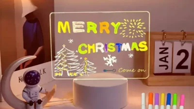 Acrylic LED Writing Board Night Light - Smart Touch Markers | Luminous Designs