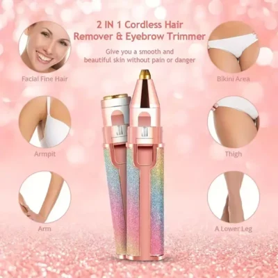 2-in-1 Electric Grooming Tool: Trimmer & Shaver for Nose, Body, Face & Bikini Ha - Image 6