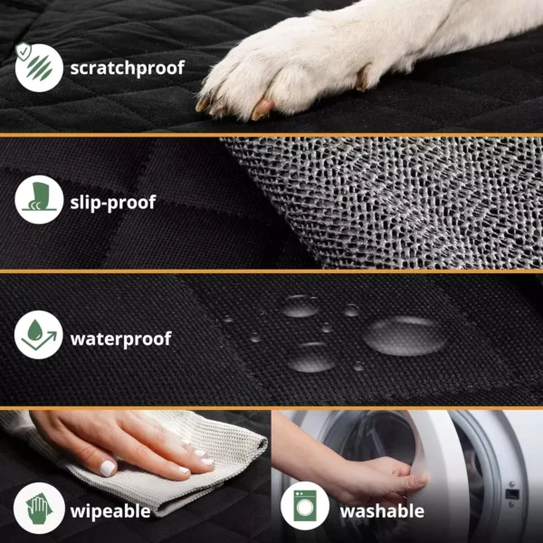 4-in-1 Pet Car Seat Cover | Hammock & Protector | Waterproof & For Back Seat - Image 7