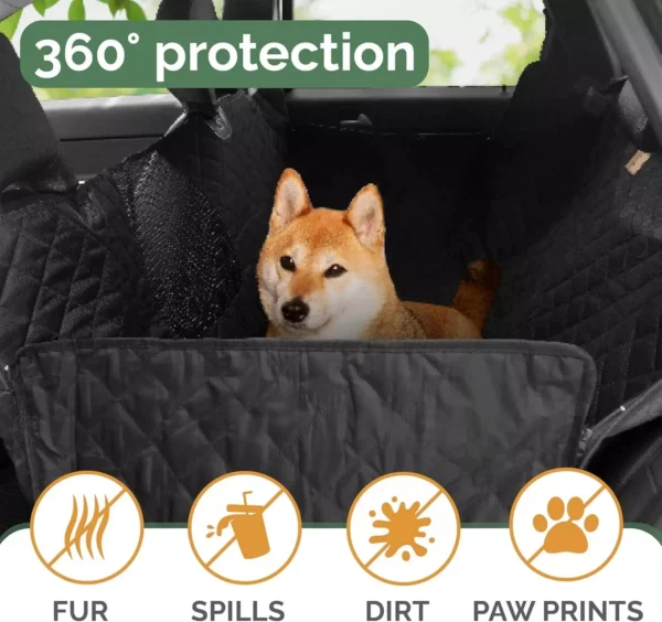4-in-1 Pet Car Seat Cover | Hammock & Protector | Waterproof & For Back Seat - Image 8