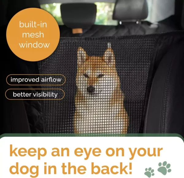 4-in-1 Pet Car Seat Cover | Hammock & Protector | Waterproof & For Back Seat - Image 3
