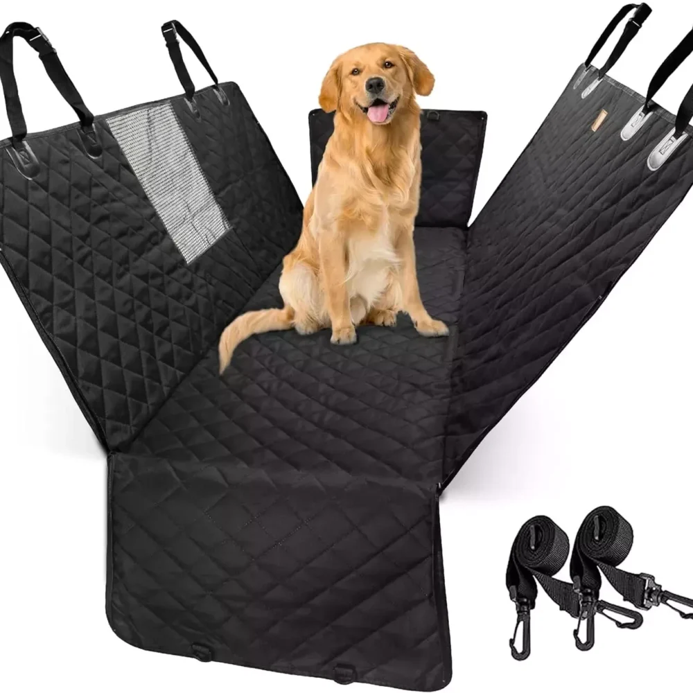 4-in-1 Pet Car Seat Cover | Hammock & Protector | Waterproof & For Back Seat