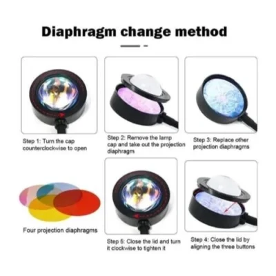 Sunset Lamp Projection - 16 Colour | Sunset Light with 24Keys Remote Multicolour - Image 6