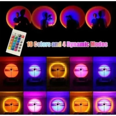 Sunset Lamp Projection - 16 Colour | Sunset Light with 24Keys Remote Multicolour - Image 2
