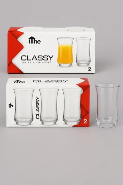 Set of 3 Clear Glass Highball Tumblers 280ml for Juice Water or Daily Drinks