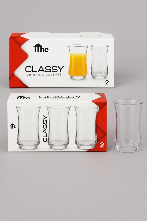 Set of 3 Clear Glass Highball Tumblers 280ml for Juice Water or Daily Drinks