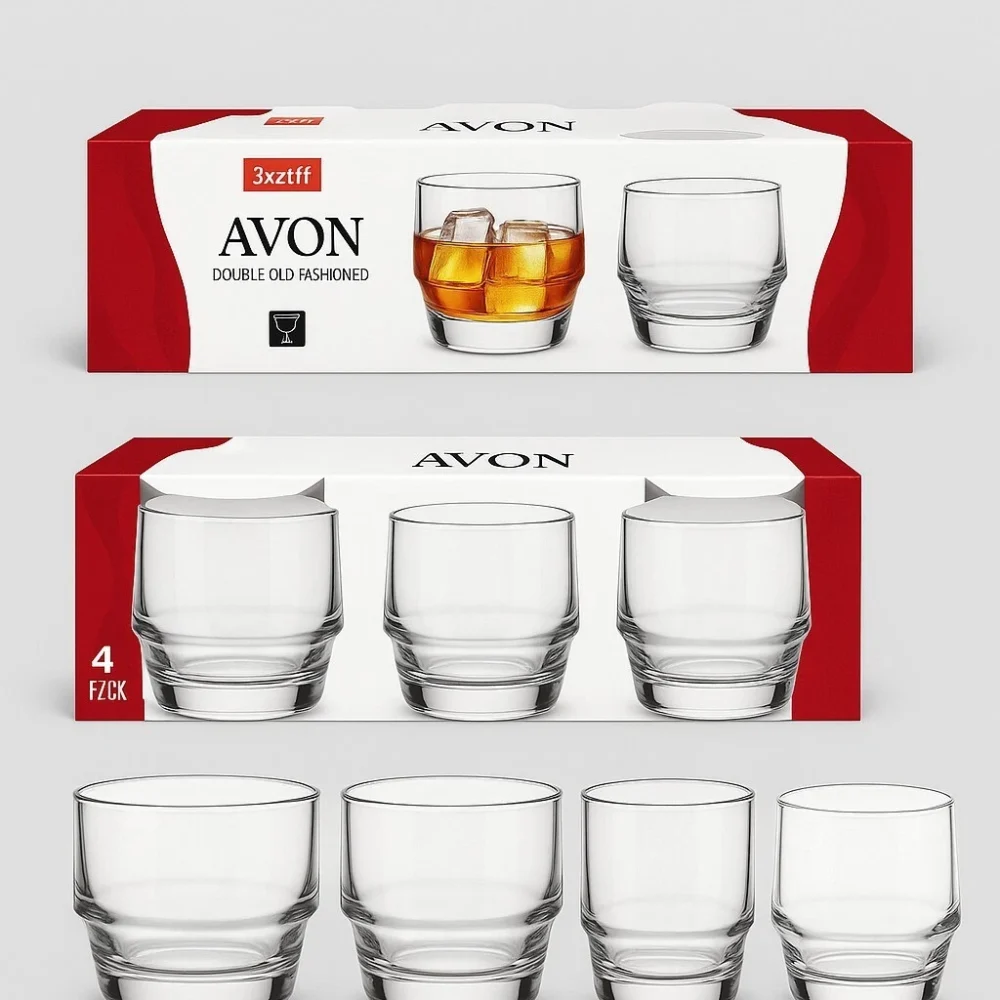 Set of 3 Avon Tumblers Drinking Glasses