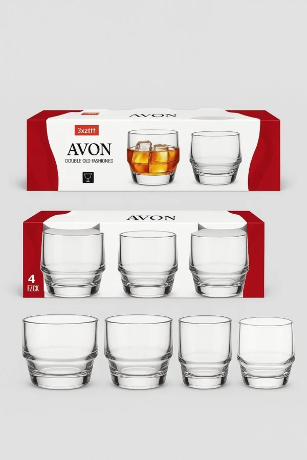 Set of 3 Avon Tumblers Drinking Glasses