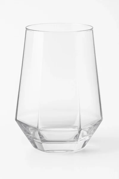 Set of 3 Drinking Glasses Clear Hiball Tumblers for Juice Water or Daily Drinks