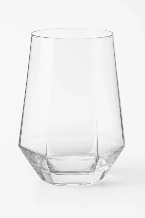 Set of 3 Drinking Glasses Clear Hiball Tumblers for Juice Water or Daily Drinks
