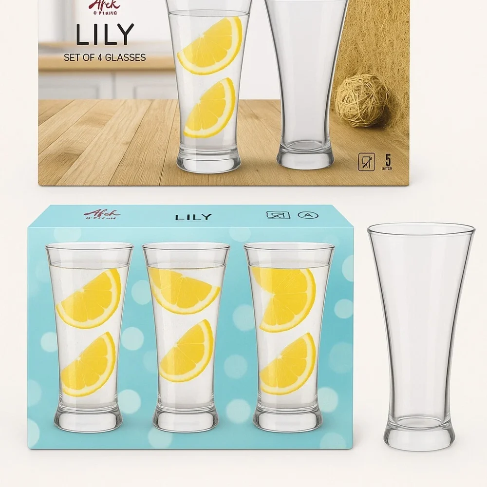 Set of 3 Tumbler Drinking Glasses for Juice Water or Party Use in Home Kitchen