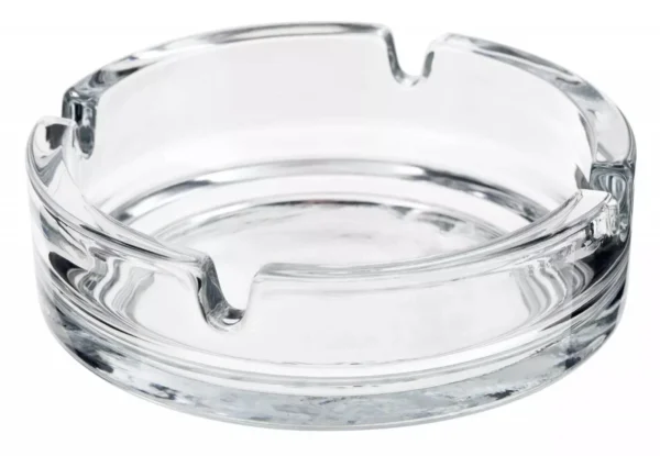 2 Glass Ashtray Cigarette Smoking Round - Image 5