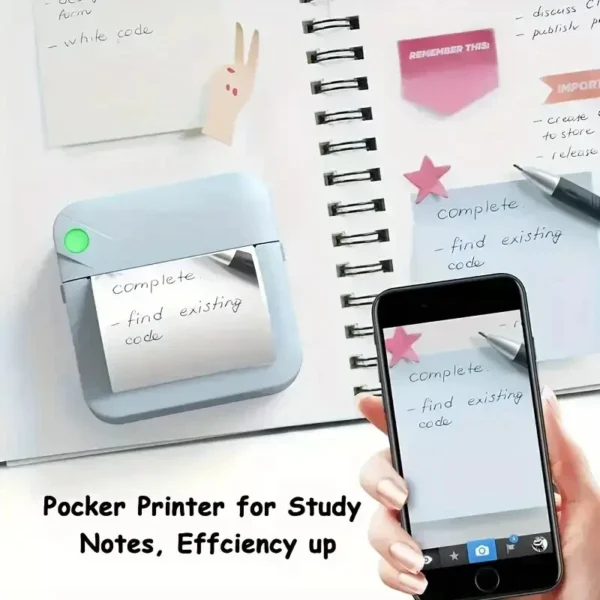 5 Pcs Self-Adhesive Thermal Printer Paper – Mini Printable Sticker Rolls - Image 6