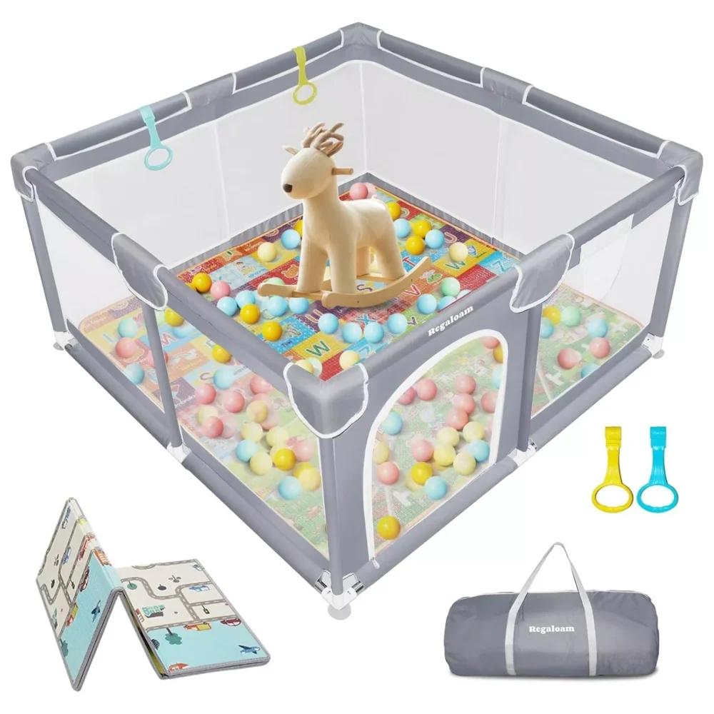 Baby Playpen Anti-Slip Base,50 x 50 In
