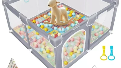 Baby Playpen Anti-Slip Base,50 x 50 In