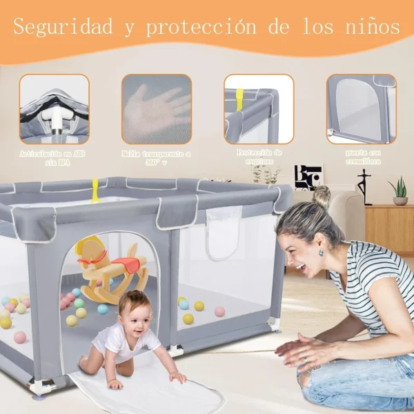 Baby Playpen Anti-Slip Base,50 x 50 In - Image 4