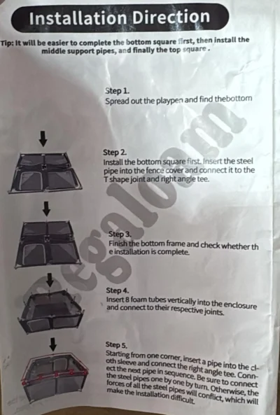 Baby Playpen Anti-Slip Base,50 x 50 In - Image 7