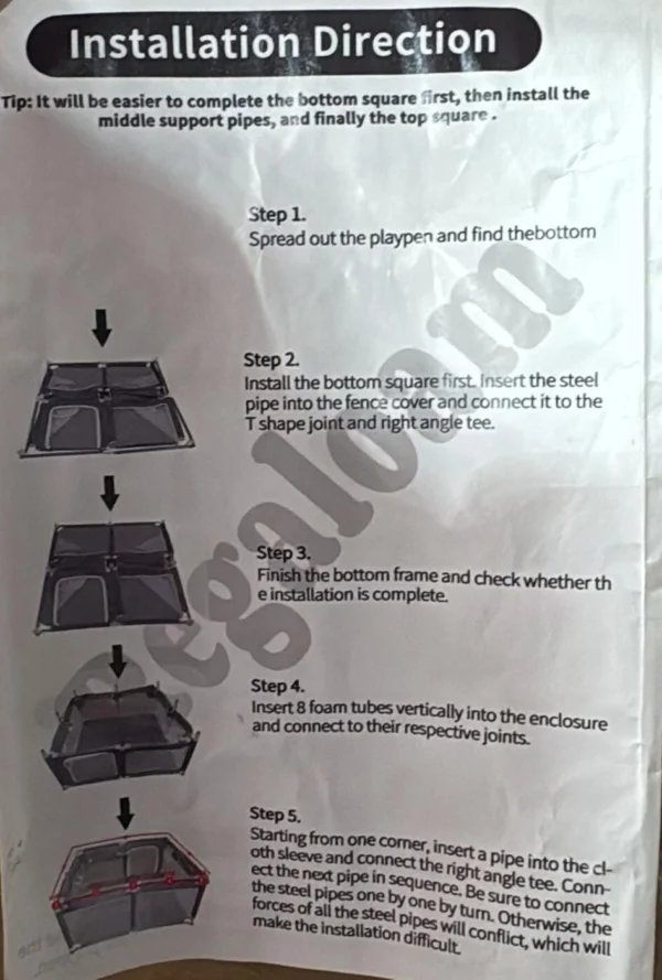 Baby Playpen Anti-Slip Base,50 x 50 In - Image 7