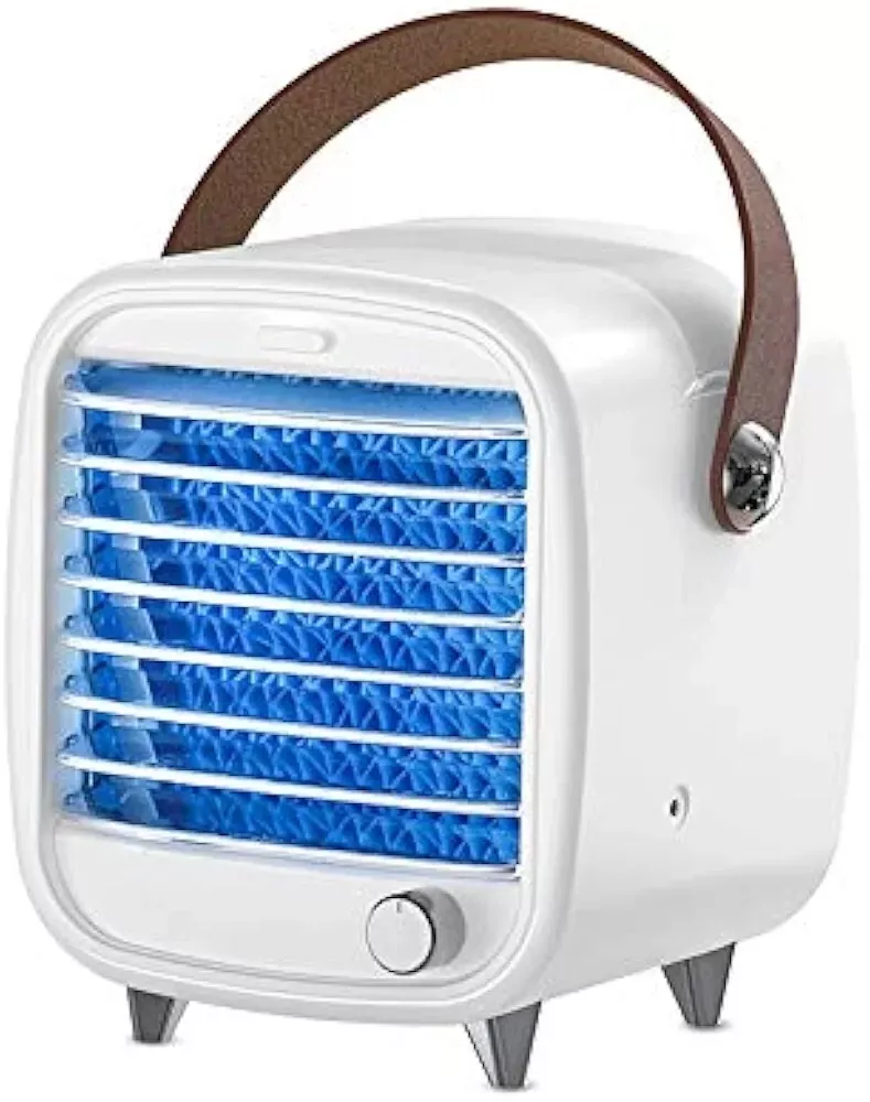 Desk Cooler Fan, Small Air Conditioner Cooling Fan, Rechargeable Built-in Ice...
