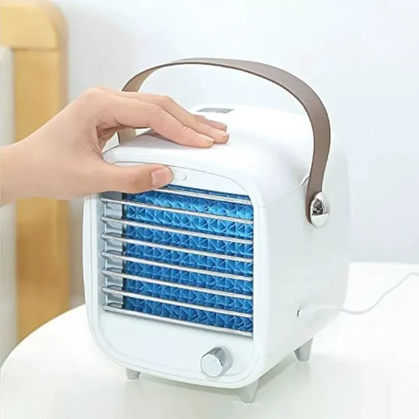 Desk Cooler Fan, Small Air Conditioner Cooling Fan, Rechargeable Built-in Ice... - Image 2