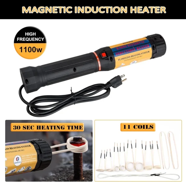 Auto Use Bolts Nuts Remover Car Garage 6 round and 2 straight coils 110V 1200W - Image 6