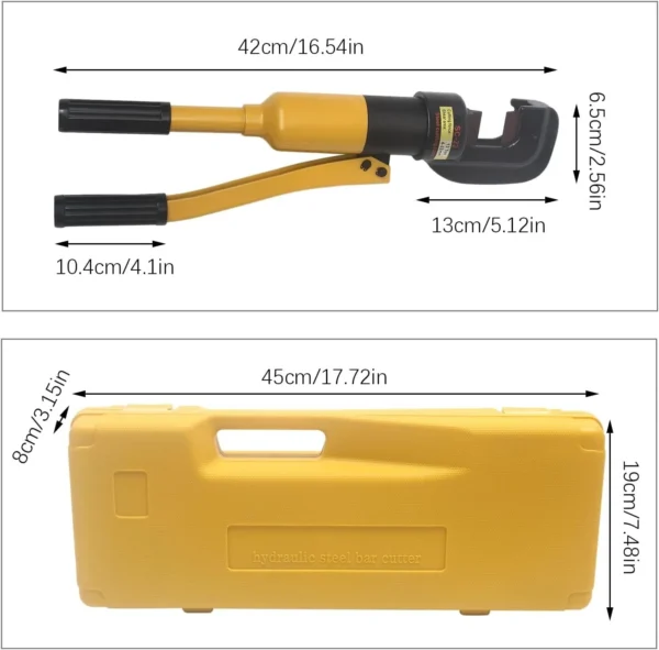 12 Ton Hydraulic Cutter Portable Steel Cutter 4-16mm Bolt Cutter with box | Hizliwholesale - Image 2