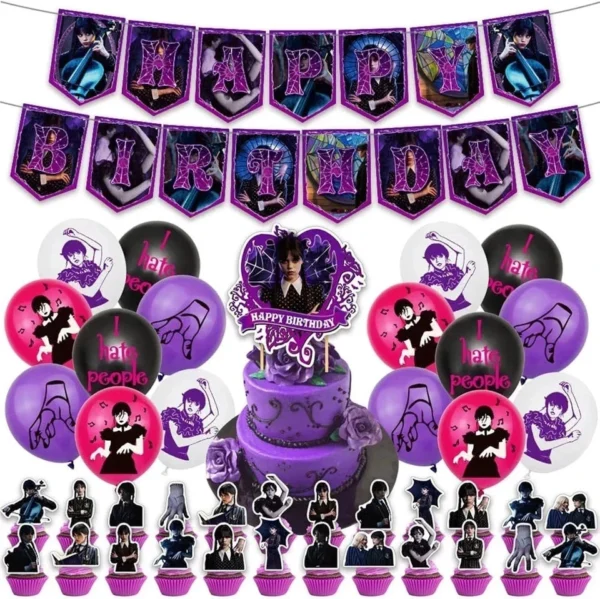 Wednesdays Addams Party Decor, Birthday Party Supplies - Image 4
