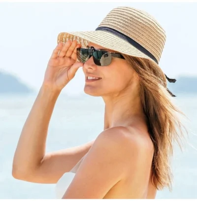 2pcs Clip On Polarized Sunglasses Flip Up Over Glasses UV400 Lens Set - Image 3