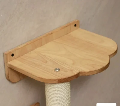 3-Levels Cat Wall steps Cat Shelf, Cat Ladder Cat climbers for wall Rubberwood - Image 4