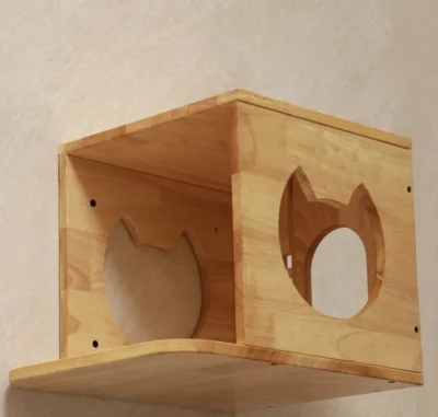 PETOMG Cat Perch Cat Wall Bed Ladder Furniture Shelf House Rubberwood - Image 5