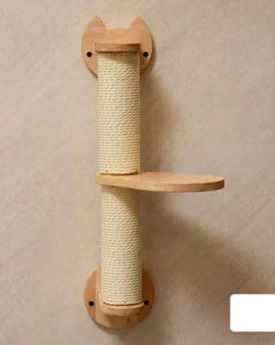 PETOMG Cat Scratching Post, Cat Wall Shelves climbing tree, Cat Walks | Rubberwood - Image 3
