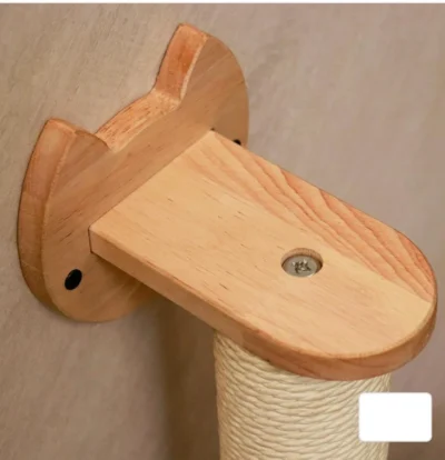 PETOMG Cat Scratching Post, Cat Wall Shelves climbing tree, Cat Walks | Rubberwood - Image 4