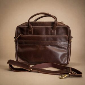 Vintage Brown Leather Laptop Bag, Handmade Leather Briefcase, Men's Messenger Bag, Leather Office Bag, Travel Satchel Gift