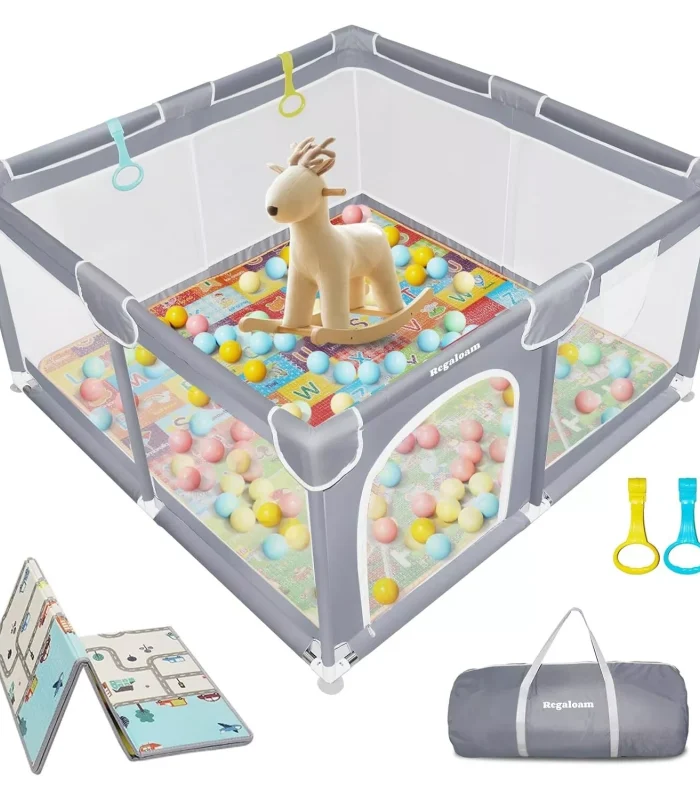 Baby Playpen Anti-Slip Base,50 x 50 In
