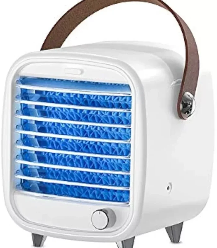 Desk Cooler Fan, Small Air Conditioner Cooling Fan, Rechargeable Built-in Ice…