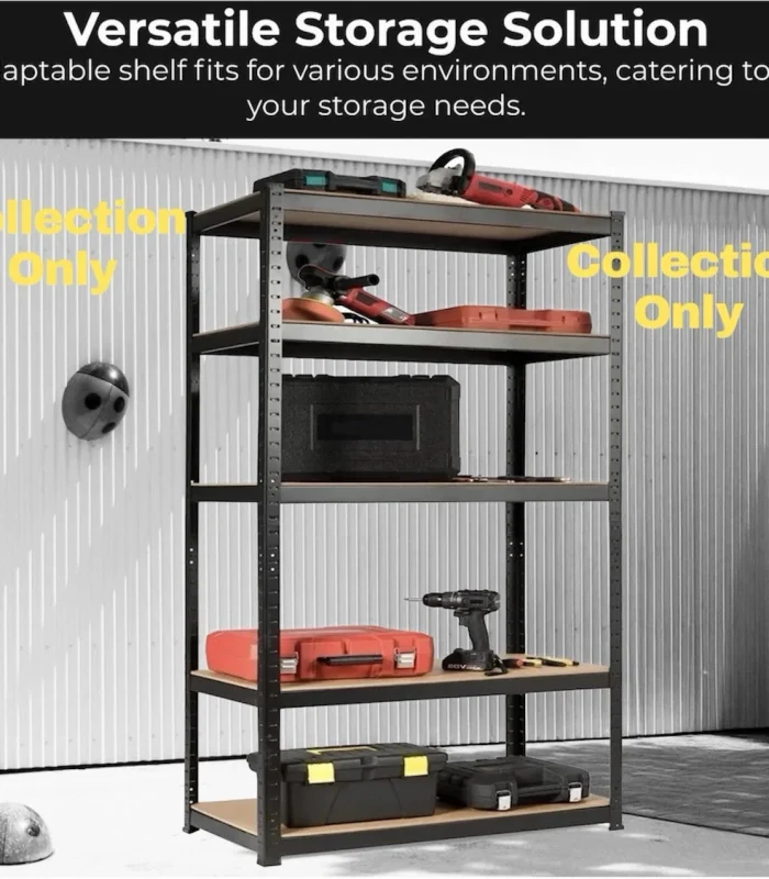 Rack Garage Shelving Units 180x120x45cm Single Bay 5 Tier Shelf Heavy Duty