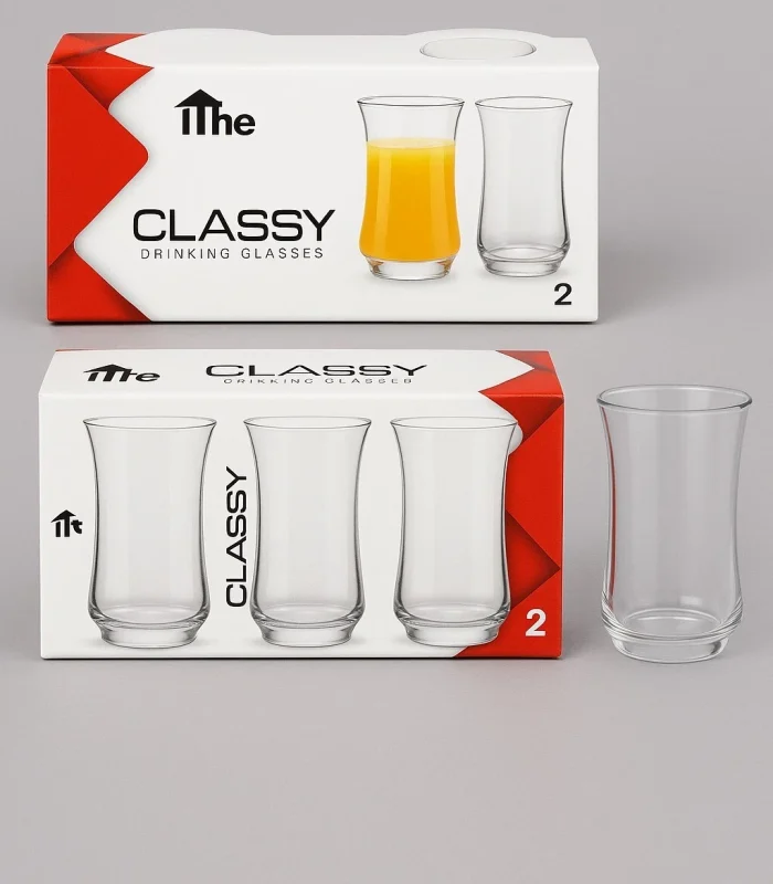 Set of 3 Clear Glass Highball Tumblers 280ml for Juice Water or Daily Drinks